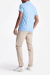 King Essentials The James Poloshirt Mid Blue Model / Achterkant