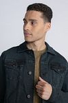 Petrol Denim Jakke Navy Model / Detail