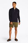 Tommy Hilfiger Racking Half-Zip Struktur Navy Model / Voorkant