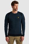 PME Legend Sweater Rib Melange Blau Model / Voorkant