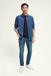 Scotch and Soda Skim Jeans Classic Blauw Model / Voorkant