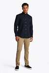 Tommy Hilfiger Poplin Overhemd Flex Navy Model / Voorkant