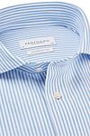 Profuomo Overhemd Japanese Knitted Blauw Strepen Product / Detail