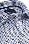 Suitable Overhemd Construct Print Blauw Product / Detail