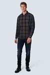 No Excess Overhemd Corduroy Ruit Navy Model / Voorkant