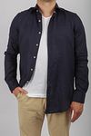 Suitable Overhemd Linnen Navy Model / Voorkant