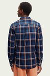 Scotch and Soda Overhemd Blauw Geruit Model / Achterkant