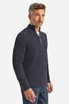 Vanguard Trui Half Zip Structuur Wolmix Navy Model / Voorkant