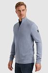 Vanguard Trui Half Zip Structuur Blauw Model / Zijkant