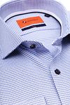 Camicia Suitable in twill stampato blu Product / Detail