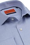 Camicia Suitable con doppio polsino stampata blu Product / Detail