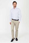 Camicia Suitable Dobby a quadri azzurro chiaro Model / Voorkant