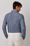 Camicia Desoto Kent Linen Optics a righe blu navy Model / Achterkant