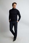 Steppin' Out maglia a collo alto in cotone e cashmere Navy Model / Voorkant