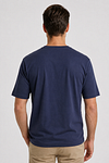 Alan Red Venice T-shirt in jersey pesante blu navy Model / Achterkant