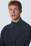No Excess Mocker Pullover Navy Melange Model / Voorkant