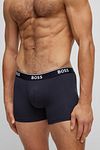 BOSS Boxershorts Power 3-Pack Donkerblauw 480 Model / Voorkant