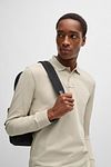 BOSS Passerby Poloshirt Ecru Model / Voorkant