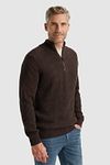 Vanguard Halfzip Pullover Struktur Wool Mix Braun Model / Voorkant