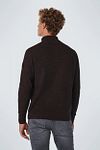 Sweter Half Zip No Excess w kolorze Coffee Model / Achterkant