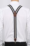Bretelle Suitable Luxe navy a righe beige Model / Achterkant