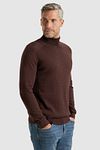 Vanguard Rollneck Pullover Structure Brown Model / Voorkant