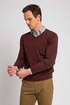 Suitable Respect Cotton Vinir Pullover Bordeaux Model / Voorkant