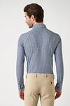 Camicia Desoto con stampa New Moon blu Model / Achterkant