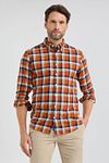 Camisa a cuadros naranja McGregor Model / Voorkant