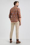 Camisa a cuadros naranja McGregor Model / Achterkant