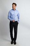 Camisa Dobby Steppin' Out en azul claro Model / Voorkant