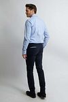Camisa Slim Fit de cuadros Steppin' Out en azul claro Model / Achterkant