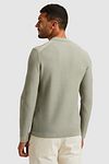 Cast Iron Long Sleeve Half Zip Poloshirt o fakturze, jasna zieleń Model / Achterkant