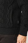 Chaleco State of Art de punto grueso con trenzado, mezcla de lana, verde oscuro Model / Detail