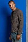 Chaqueta con cremallera Cast Iron de cuadros marrón Model / Zijkant