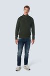 No Excess bluza z krótkim zamkiem, ciemnozielona Model / Voorkant