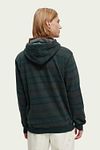 Scotch and Soda Hoodie z kontrastem w kolorze ciemnozielonym Model / Achterkant