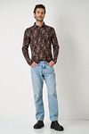 Camicia Desoto con stampa Raw Umber Jungle marrone Model / Voorkant