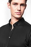 Camicia Desoto a maniche corte blu navy 057 Model / Detail