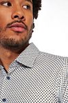 Desoto Camicia Kent con stampa grafica taupe Model / Detail