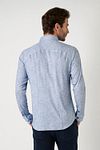Desoto Chemise en Flanelle Bleu Clair Chiné Model / Achterkant
