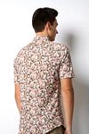 Desoto Kortermet Jersey Skjorte Trykk Beige Product / Achterkant