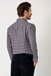Desoto Overhemd Timeless Elegance Print Donkerblauw Model / Achterkant