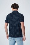 No Excess Polo Print Donkerblauw Model / Achterkant