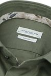 Profuomo Twill Overhemd Olijfgroen Product / Detail