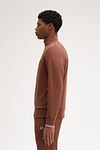 Fred Perry Halv Zip Trøje i Whisky Brun Model / Zijkant