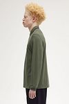 Fred Perry Longsleeve Polo Green W49 Model / Zijkant
