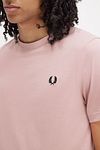 Fred Perry T-Shirt Rose Vieux Model / Detail