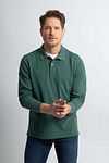 Steppin' Out Longsleeve Polo Shirt Piqué Classic Dark Green Model / Voorkant