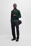 BOSS Kanobix Half Zip Sweater Dark Green Model / Voorkant
